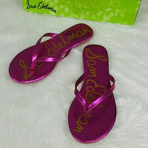 Sam Edelman Oliver Women Fuschia Flip Flop Sandal